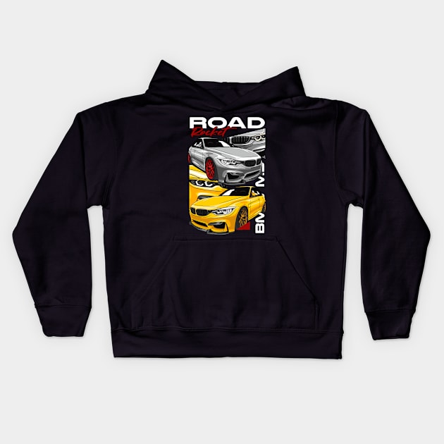 Road Rocket M3 F80 Kids Hoodie by Harrisaputra